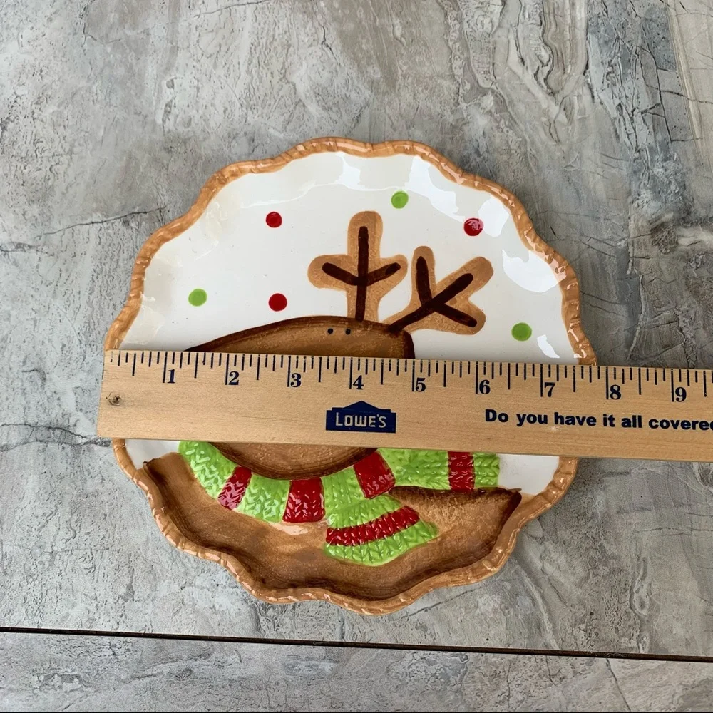 Cracker Barrel Santa cookies plate.@B9